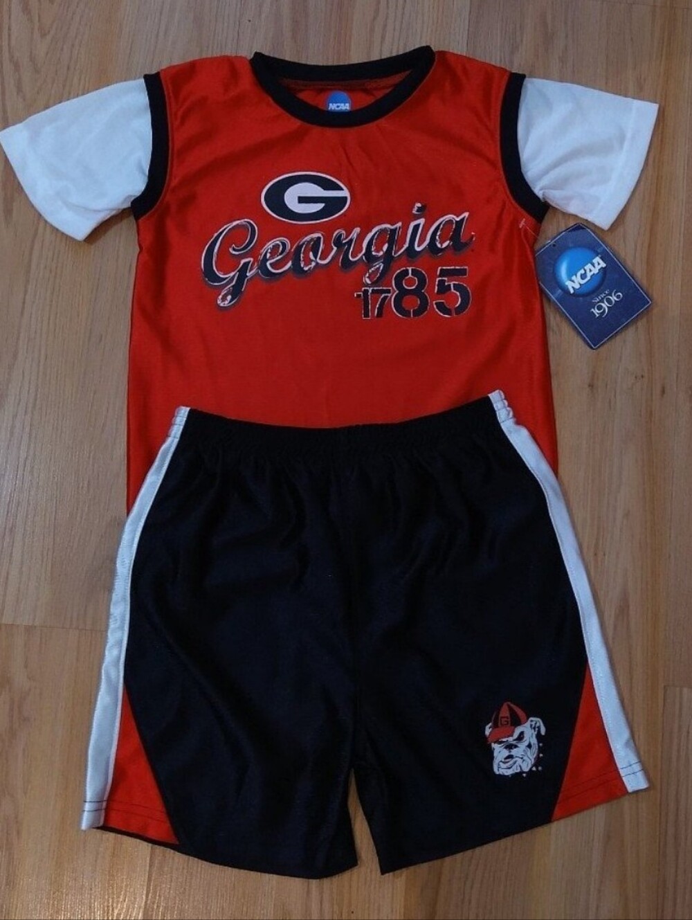 Georgia Bulldogs Boys Shorts & Shirt Set Size 4 Pro Edge NCAA Youth Kids